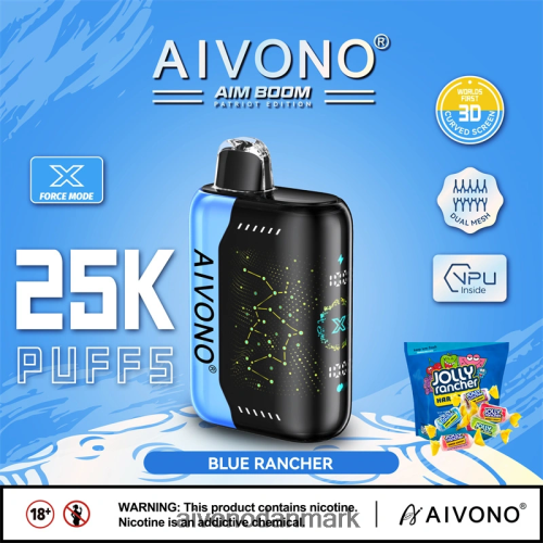 Aivono AIM BOOM 25000 blå rancher 4H8266344 - Aivono Vape Danmark