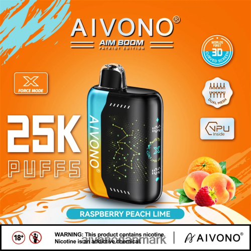 Aivono AIM BOOM 25000 hindbær fersken lime 4H8266350 - Aivono Vape Review