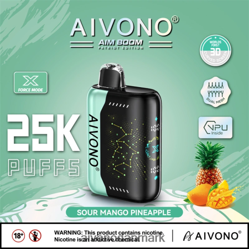 Aivono AIM BOOM 25000 syrlig mango ananas 4H8266351 - Aivono Danmark
