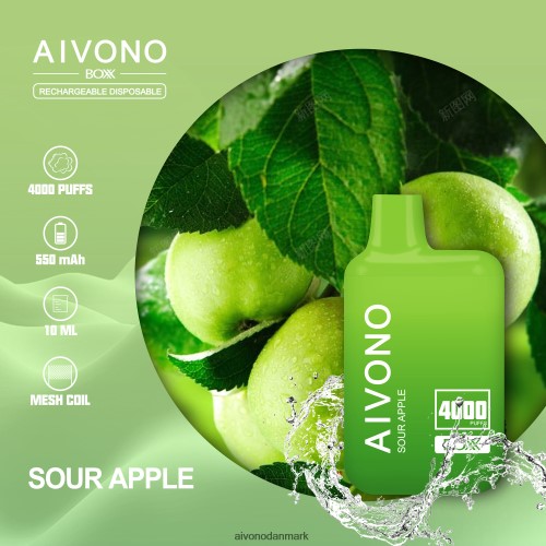 Aivono AIM BOXX 4000 surt æble 4H8266220 - Aivono Vape Danmark