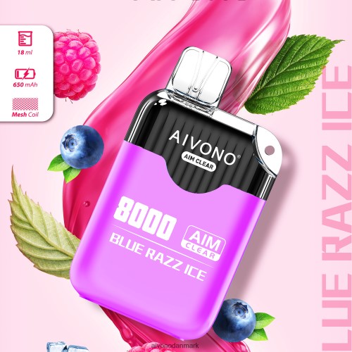Aivono AIM CLEAR 8000 blå razz is 4H8266202 - Aivono Vape Review