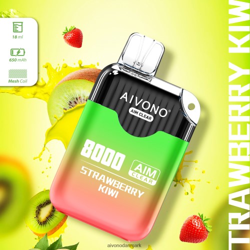Aivono AIM CLEAR 8000 jordbær kiwi 4H8266210 - Aivono Vape Review