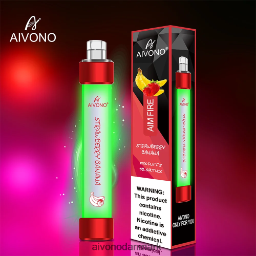 Aivono AIM FIRE 1000 jordbær banan 4H8266332 - Aivono Vape Danmark
