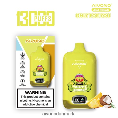 Aivono AIM FREAK 13000 ananas kokos 4H8266248 - Aivono Vape Danmark