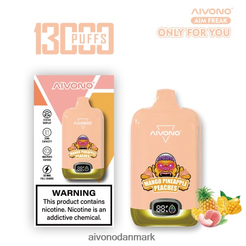 Aivono AIM FREAK 13000 mango ananas ferskner 4H8266250 - Aivono Vape Review