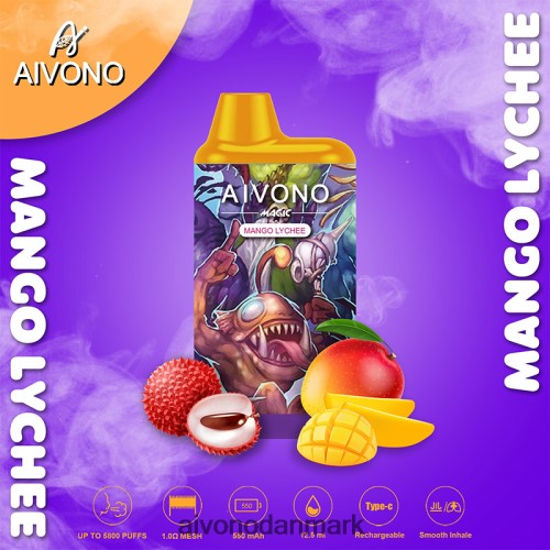 Aivono AIM MAGIC 5800 mouth box cigaret mango litchi 4H826698 - Aivono Vape Review