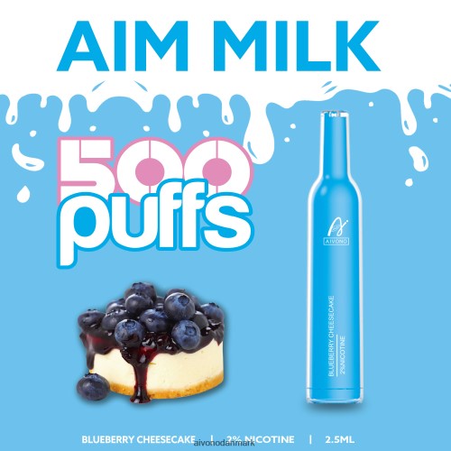Aivono AIM MILK 500 blåbærostkage 4H8266274 - Aivono Vape Review