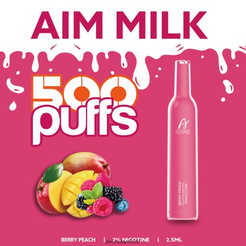 Aivono AIM MILK 500 bær fersken 4H8266273 - Aivono Puffs