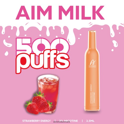 Aivono AIM MILK 500 jordbær energi 4H8266266 - Aivono Vape Review