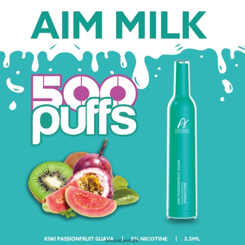 Aivono AIM MILK 500 kiwi passionsfrugt guava 4H8266272 - Aivono Vape Danmark