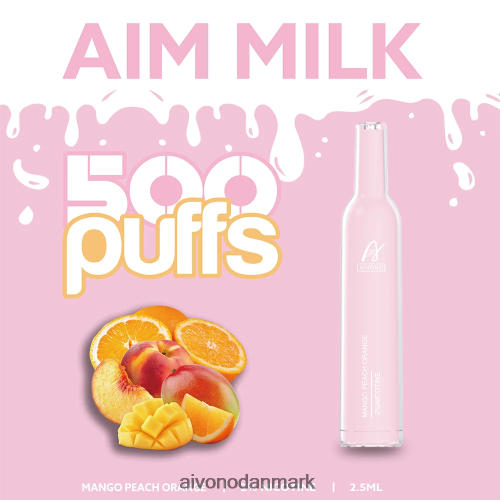 Aivono AIM MILK 500 mango fersken appelsin 4H8266269 - Aivono Puffs