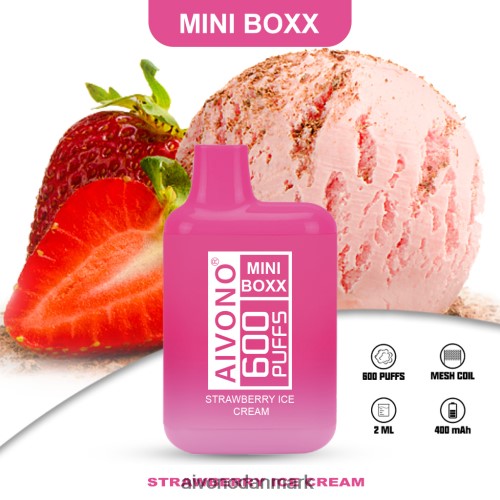 Aivono AIM MINI BOXX 600 jordbæris 4H8266232 - Aivono Vape Danmark