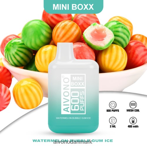 Aivono AIM MINI BOXX 600 vandmelon tyggegummi is 4H8266235 - Aivono Danmark