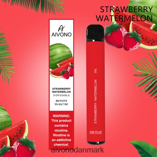 Aivono AIM PLUS 800 jordbær vandmelon 4H8266196 - Aivono Vape Danmark