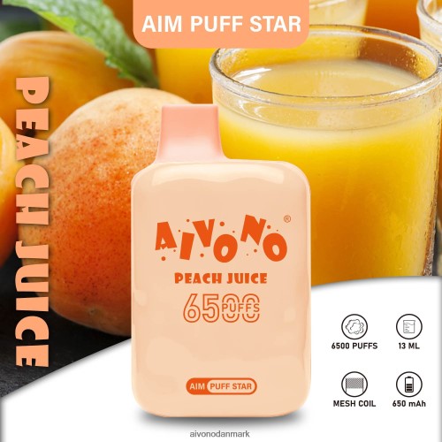 Aivono AIM PUFF STAR 6500 ferskenjuice 4H8266289 - Aivono Puffs