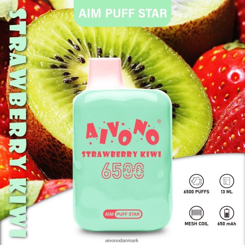 Aivono AIM PUFF STAR 6500 jordbær kiwi 4H8266294 - Aivono Vape Review