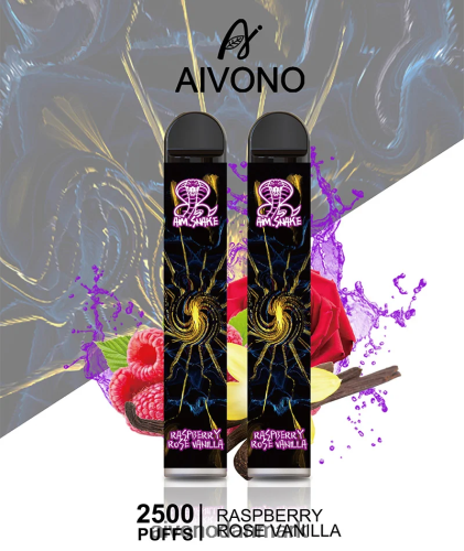 Aivono AIM SNAKE 2500 hindbær rose vanilje 4H8266317 - Aivono Puffs