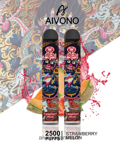 Aivono AIM SNAKE 2500 jordbær melon 4H8266320 - Aivono Vape Danmark