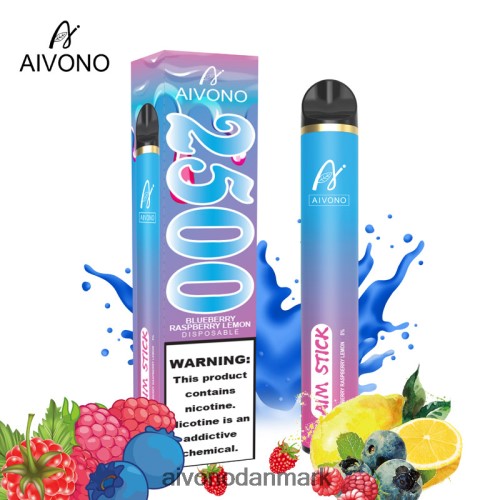 Aivono AIM STICK 2500 blåbær hindbær citron 4H8266154 - Aivono Vape Review