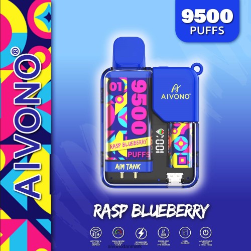 Aivono AIM TANK 9500 hindbær blåbær 4H826633 - Aivono Puffs