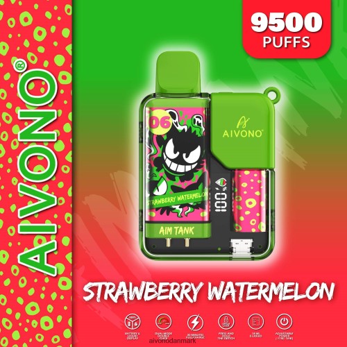 Aivono AIM TANK 9500 jordbær vandmelon 4H826646 - Aivono Vape Review