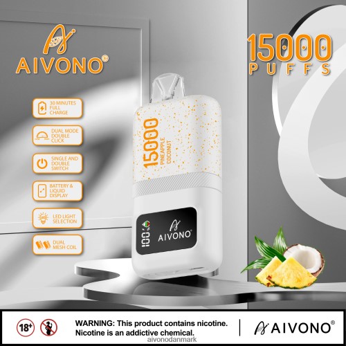 Aivono AIM magic 15000 ananas kokos 4H826672 - Aivono Vape Danmark