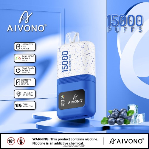 Aivono AIM magic 15000 blåbæris 4H826668 - Aivono Vape Danmark