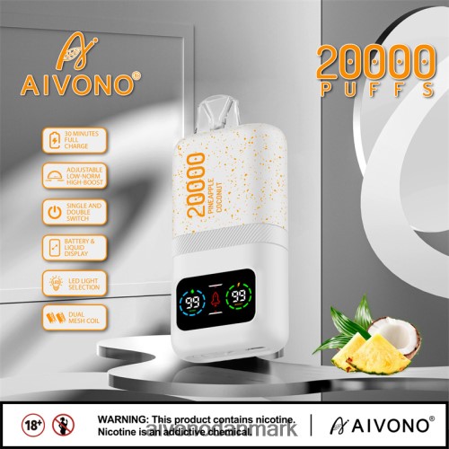 Aivono AIM magic 20000 ananas kokos is 4H826676 - Aivono Vape Danmark