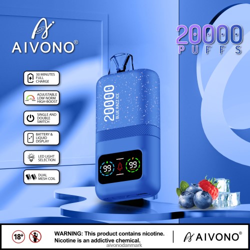 Aivono AIM magic 20000 blå razz is 4H826679 - Aivono Danmark
