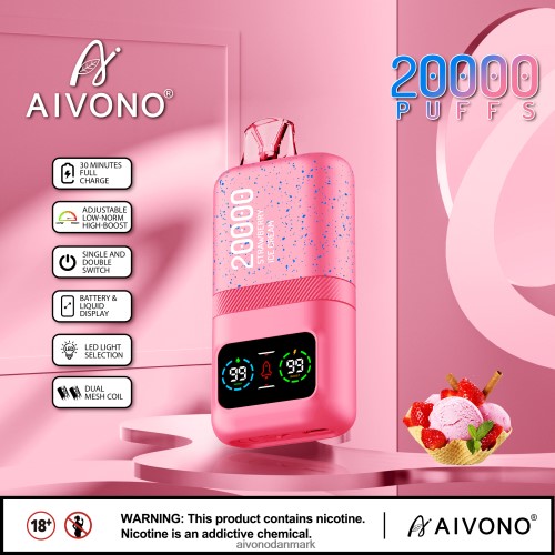 Aivono AIM magic 20000 jordbæris 4H826680 - Aivono Vape Danmark