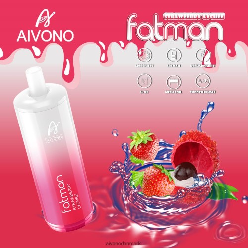 Aivono FATMAN 6800 jordbær litchi 4H826623 - Aivono Danmark