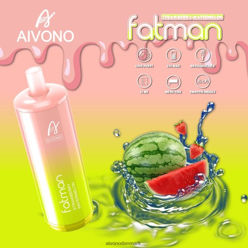 Aivono FATMAN 6800 jordbær vandmelon 4H826630 - Aivono Vape Review