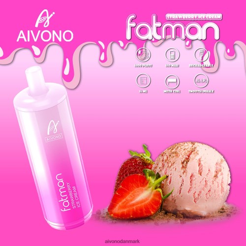 Aivono FATMAN 6800 jordbæris 4H826621 - Aivono Puffs