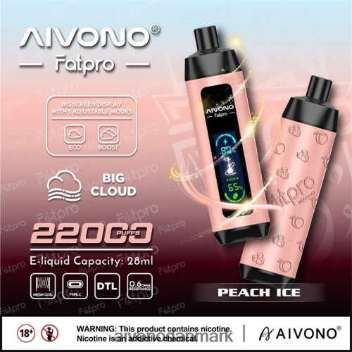 Aivono Fatpro 22000 fersken is 4H82665 - Aivono Puffs