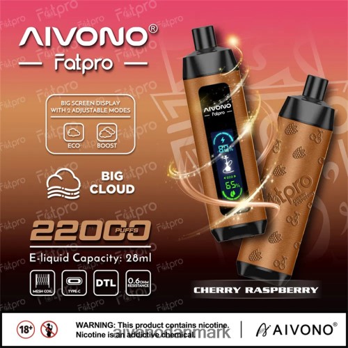 Aivono Fatpro 22000 kirsebær hindbær 4H82664 - Aivono Vape Danmark