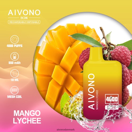 Aivono AIM BOXX 4000 mango litchi 4H8266216 - Aivono Vape Danmark