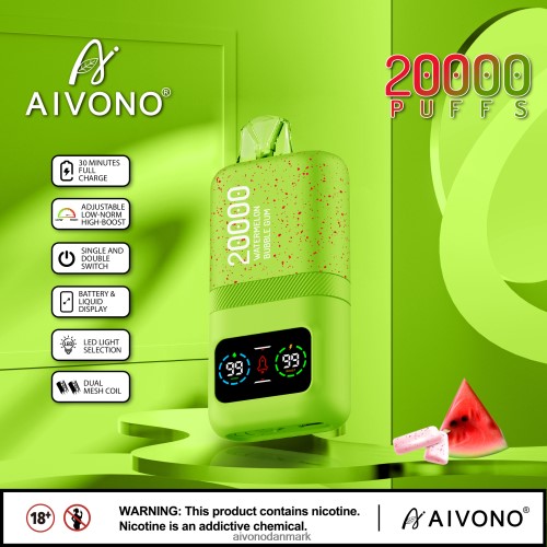Aivono AIM magic 20.000 vandmelon tyggegummi 4H826682 - Aivono Vape Review