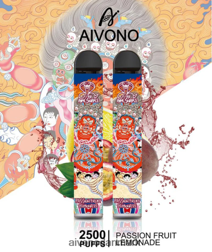 Aivono AIM SNAKE 2500 passionsfrugt limonade 4H8266315 - Aivono Danmark
