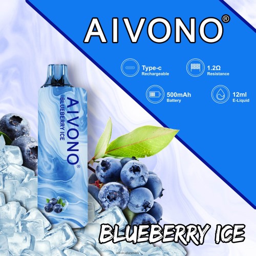 Aivono AIM GUN 7000 blåbæris 4H8266104 - Aivono Vape Danmark